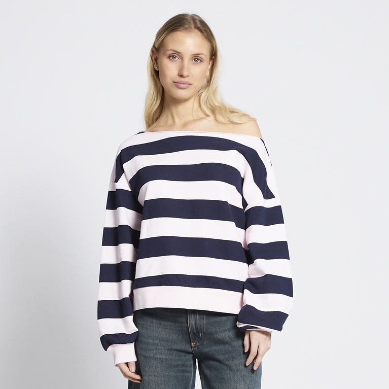 Off-shoulder striped sweatshirt "Esme Stripe" Stripe 3